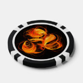 Abstracte Fireball Art Poker Chips (Enkel)
