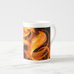 Abstracte Fireball Art Porselein Kop