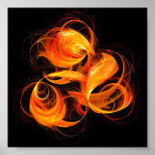 Abstracte Fireball Art Poster (Voorkant)