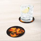 Abstracte Fireball Art Ronde Kartonnen Onderzetter (Insitu)