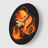 Abstracte Fireball Art Round Grote Klok (Hoek)