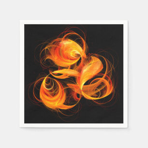 Abstracte Fireball Art Servetten
