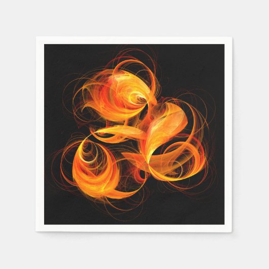 Abstracte Fireball Art Servetten (Voorkant)