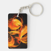 Abstracte Fireball Art Sleutelhanger (achterkant)