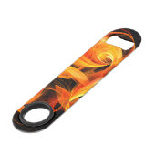 Abstracte Fireball Art Speed Flessenopener (Achterkant Gekanteld)