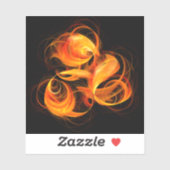 Abstracte Fireball Art Sticker (Vel)
