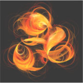 Abstracte Fireball Art Sticker (Voorkant)