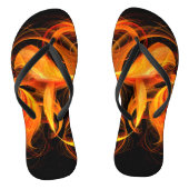 Abstracte Fireball Art Teenslippers (Voetbed)