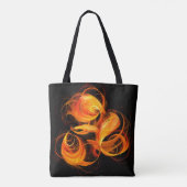 Abstracte Fireball Art Tote Bag (Achterkant)