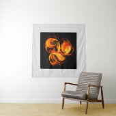 Abstracte Fireball Art Wandkleed (In Situ (horizontaal))