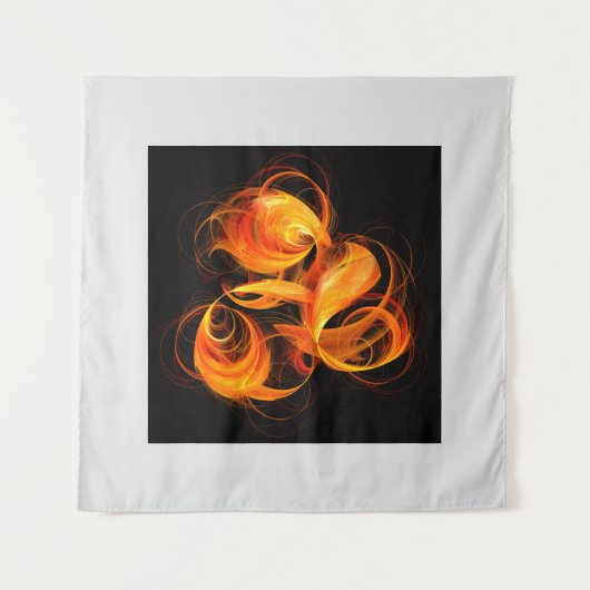 Abstracte Fireball Art Wandkleed (Voorkant)