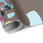 Abstracte Fitness Kunst van het Man Heffen Dumbbel Cadeaupapier (Rol Hoek)