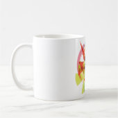 Abstracte Fitness Kunst van het Man Heffen Dumbbel Koffiemok (Links)