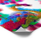 Abstracte Flamingo Flock Poster (Hoek)