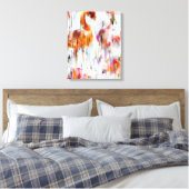 Abstracte flamingo gestrekte canvasprint canvas afdruk (Insitu (Slaapkamer))