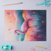 Abstracte Flamingo Olie Schildering Decoupage Tissuepapier (Craft)