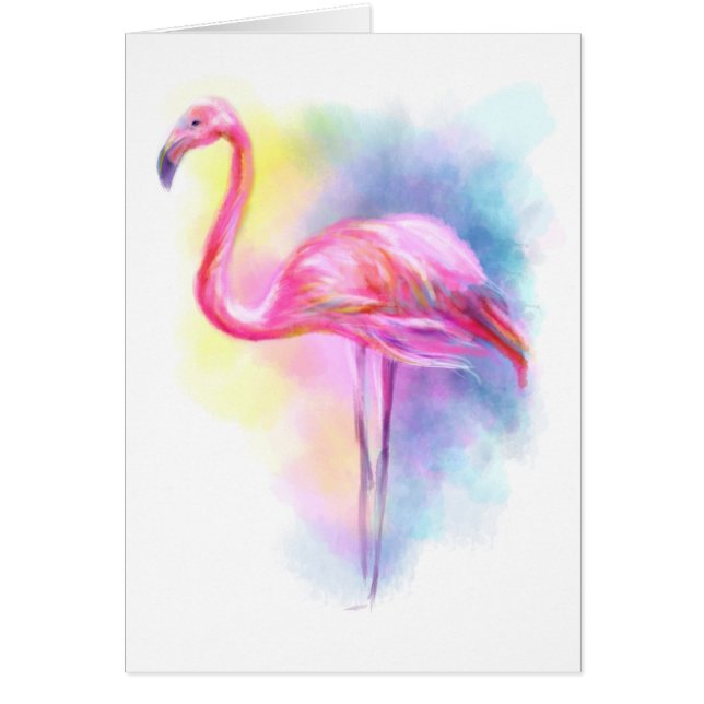 Abstracte flamingo roze illustratie (Voorkant)