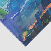 Abstracte Flamingo Schilderij Decoupage Tissuepapier (Detail)