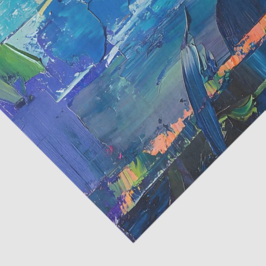 Abstracte Flamingo Schilderij Decoupage Tissuepapier (Detail)