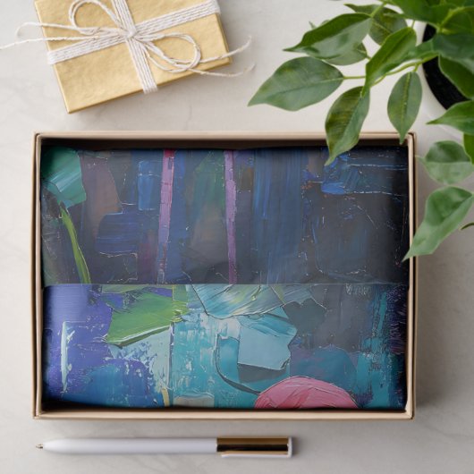 Abstracte Flamingo Schilderij Decoupage Tissuepapier (Geschenk)