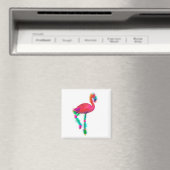 Abstracte Flamingo Step Custom Magnet (Insitu (Vaatwasser))