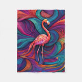 ABSTRACTE FLAMINGODEKEN FLEECE DEKEN (Voorkant)