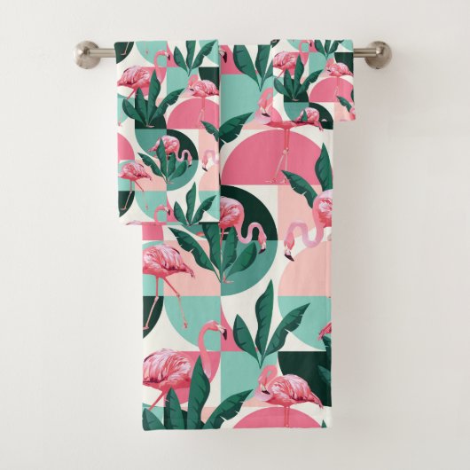 Abstracte Flamingos Bad Handdoek (Insitu)