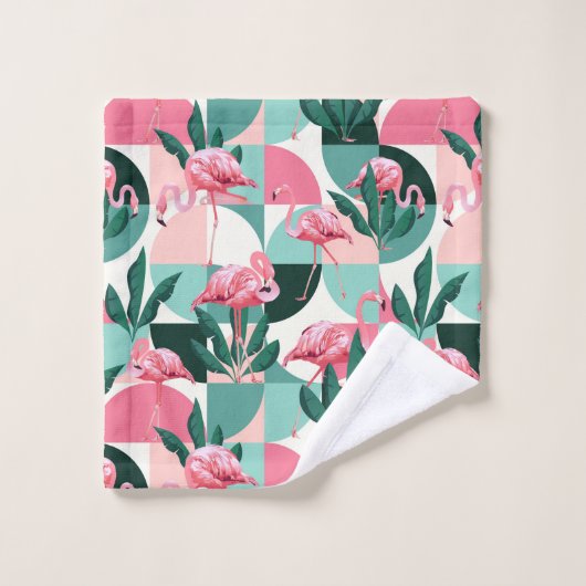 Abstracte Flamingos Bad Handdoek (Wasdoekje)