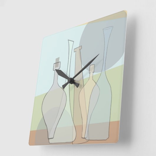 Abstracte Flessen Klok (Hoek)