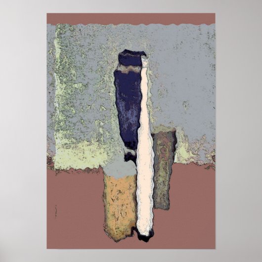 Abstracte flessen nog steeds in leven poster (Voorkant)