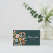 Abstracte flessenolie en lederolie visitekaartje (Staand voorkant)