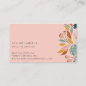 Abstracte flessenolie en lederolie visitekaartje (Achterkant)