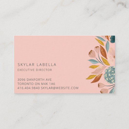 Abstracte flessenolie en lederolie visitekaartje (Achterkant)