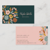 Abstracte flessenolie en lederolie visitekaartje (Voorkant / Achterkant)