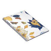 Abstracte Flora Bladwijzer Spiraal Foto Notitieboe Notitieboek (Rechterzijde)