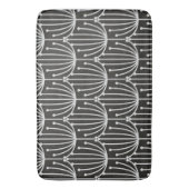  Abstracte flora in zwart-wit patroon Badmat (Voorkant Verticaal)