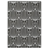  Abstracte flora in zwart-wit patroon Klembord (Achterkant)