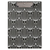  Abstracte flora in zwart-wit patroon Klembord (Voorkant)