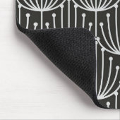  Abstracte flora in zwart-wit patroon Muismat (Hoek)