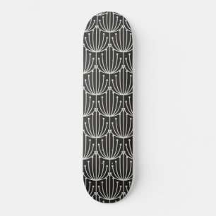 Abstracte flora in zwart-wit patroon Persoonlijk Skateboard