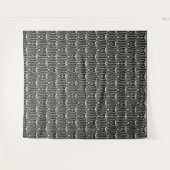  Abstracte flora in zwart-wit patroon Wandkleed (Voorkant (horizontaal))