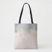 Abstracte flora op blauwe en witte verloopzalen tote bag (Voorkant)