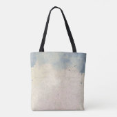 Abstracte flora op blauwe en witte verloopzalen tote bag (Achterkant)
