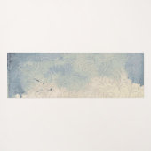 Abstracte flora op blauwe en witte verloopzalen yogamat (Achterkant (horizontaal))