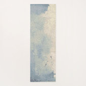 Abstracte flora op blauwe en witte verloopzalen yogamat (Achterkant)
