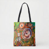 Abstracte Flora Tote Bag (Voorkant)