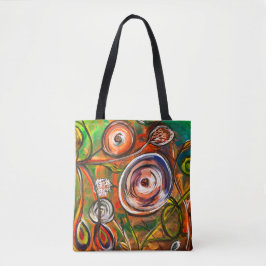 Abstracte Flora Tote Bag