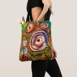 Abstracte Flora Tote Bag