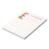 Abstracte Floral Alphabet Lined Notitieblok (Linkerzijde)