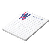 Abstracte Floral Alphabet Lined Notitieblok (Linkerzijde)